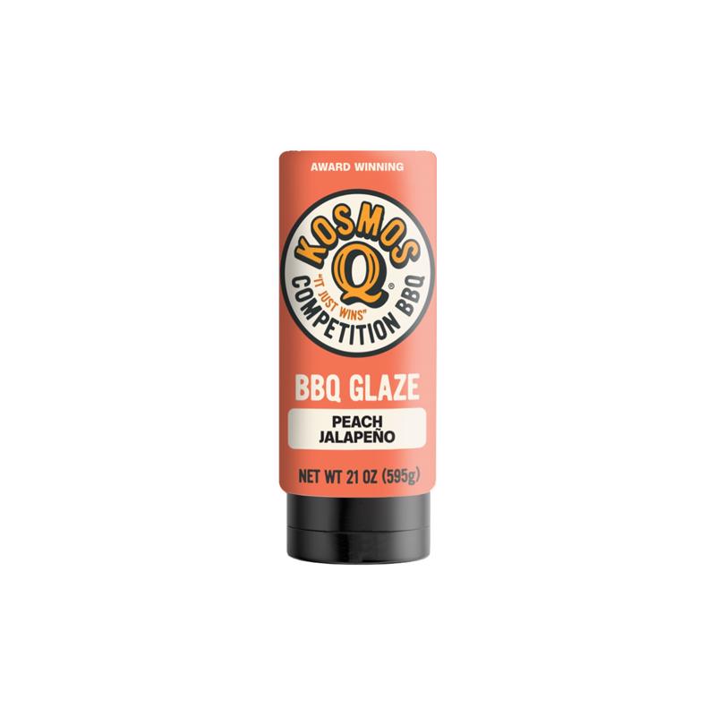 Kosmos Q Peach Jalapeno BBQ Glaze 21 oz