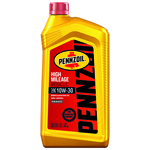 PENNZOIL进口代理批发 Pennzoil High Mileage 10W-30 4 循环合成机油 1 夸脱 1 包