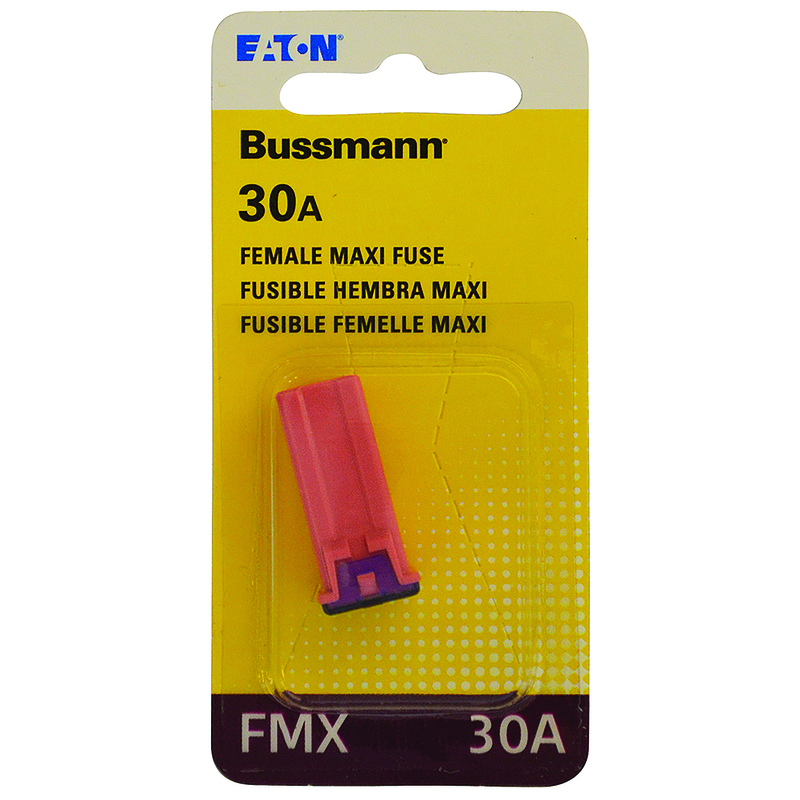 BUSSMANN进口代理批发 Bussmann 30 安培 FMX 粉色女式 Maxi 保险丝 1 件装