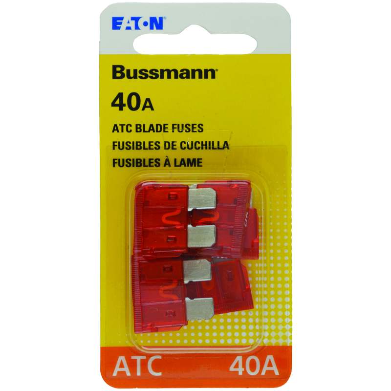 BUSSMANN进口代理批发 Bussmann 40 安培 ATC 橙色刀片保险丝 5 件装