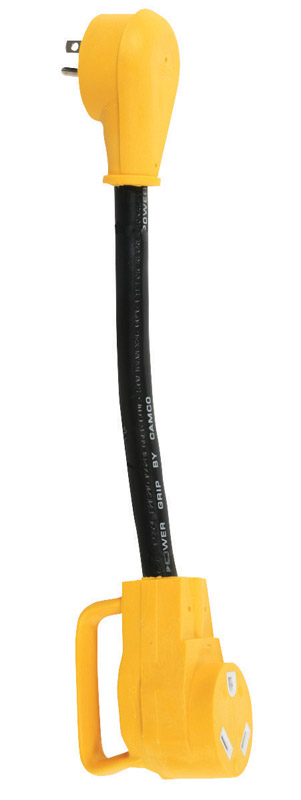 CAMCO进口代理批发 Camco Power Grip 12 英寸 30 安培 RV 电气狗骨适配器 15-30A 1 包