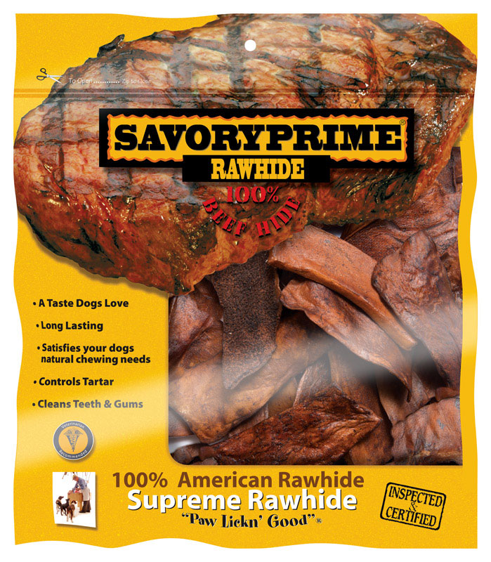 SAVORY PRIME进口代理批发 Savory Prime 所有尺寸狗所有年龄段生皮片牛肉 6 英寸长 1 包