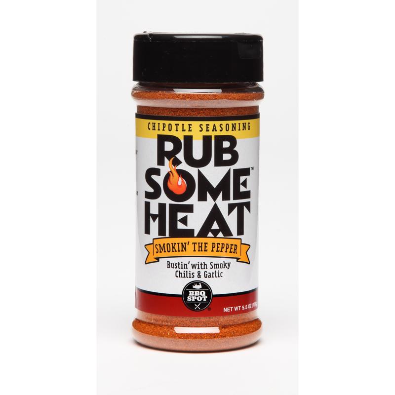 RUB SOME HEAT ON YOUR MEAT进口代理批发 在肉上擦一些热量 Chipotle BBQ Rub 5.5 盎司