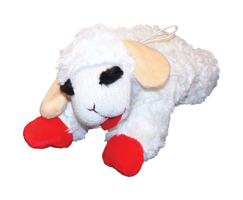 Multipet Lamb Chop Multicolored Plush Dog Toy Large 1 pk Riley Building Supplies Fulton