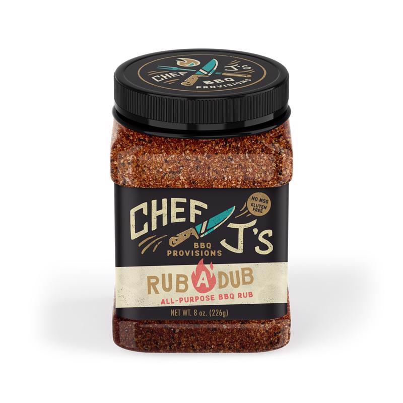 CHEF J'S BBQ PROVISIONS进口代理批发 Chef J's BBQ Provisions Rub-A-Dub BBQ Rub 8 盎司