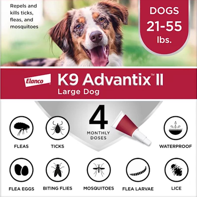 Elanco K9 Advantix II Liquid Dog Flea Drops Imidacloprid Permethrin Pyriproxyfen 0.34 oz PETER S HARDWARE CENTER