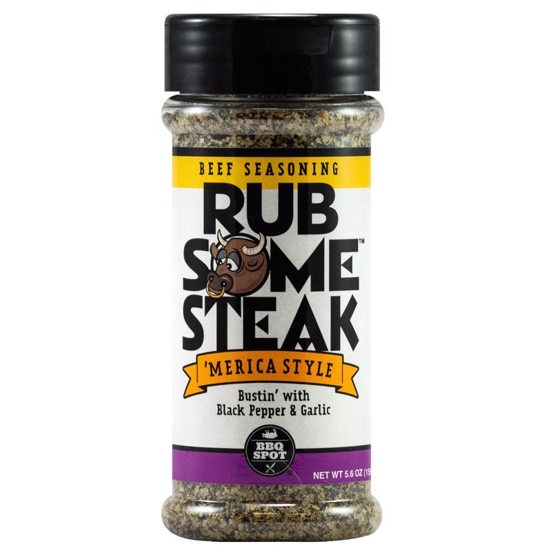 RUB SOME STEAK进口代理批发 Rub Some Steak 黑胡椒大蒜调味料 5.6 盎司