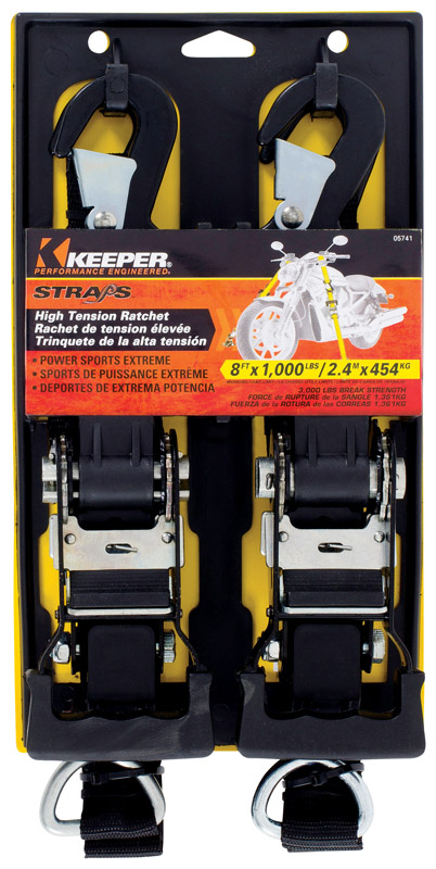 酷牌库|商品详情-KEEPER进口代理批发 Keeper 1-1/4 英寸宽X 8 英尺长黑色系紧带 1000 磅 1 包