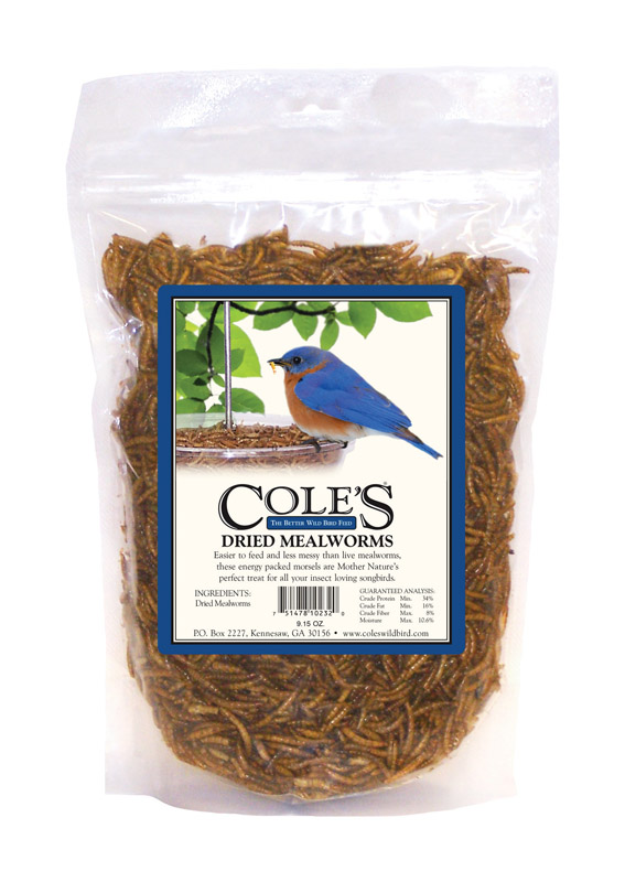 COLE'S进口代理批发 Cole's 什锦干黄粉虫野生鸟类食品 9.15 盎司