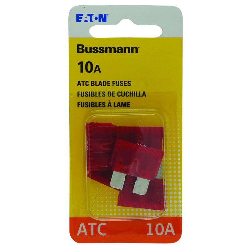 BUSSMANN进口代理批发 Bussmann 10 安培 ATC 红色刀片保险丝 5 件装