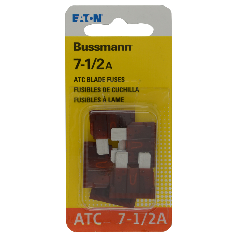 BUSSMANN进口代理批发 Bussmann 7.5 安培 ATC 棕色刀片保险丝 5 件装