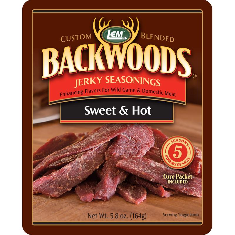 LEM进口代理批发 LEM Backwoods 甜热肉干调味料 5.8 盎司盒装