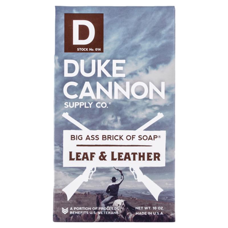 DUKE CANNON进口代理批发 Duke Cannon Big Ass Brick of Soap Leaf & Leather 香皂 10 1 包