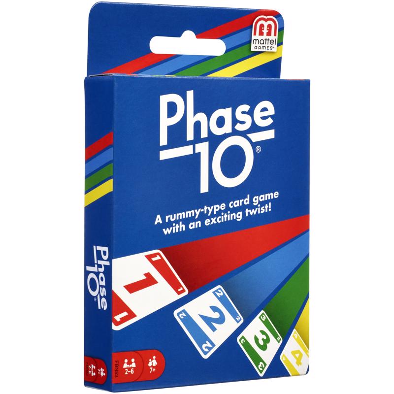 MATTEL进口代理批发 美泰 Phase 10 纸牌游戏多彩 12 件