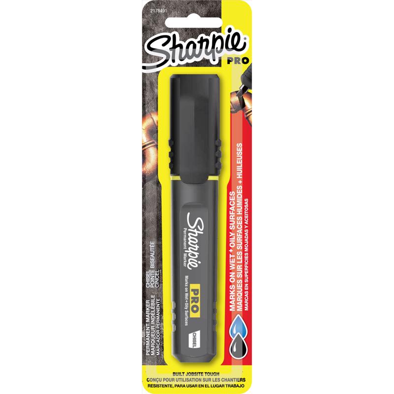 SHARPIE进口代理批发 Sharpie PRO 黑色凿尖永久记号笔 1 件装