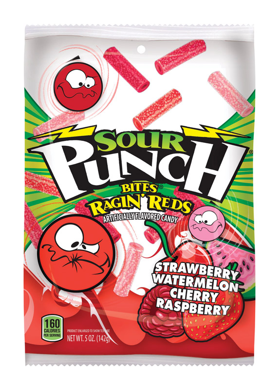 SOUR PUNCH进口代理批发 Sour Punch Bites 什锦 Ragin' Reds 糖果 5 盎司