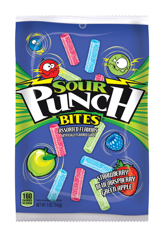 SOUR PUNCH进口代理批发 Sour Punch Bites 什锦糖果 5 盎司