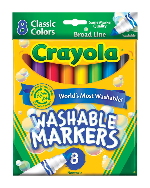 CRAYOLA进口代理批发 Crayola Color Max 各种宽尖记号笔 8 件装