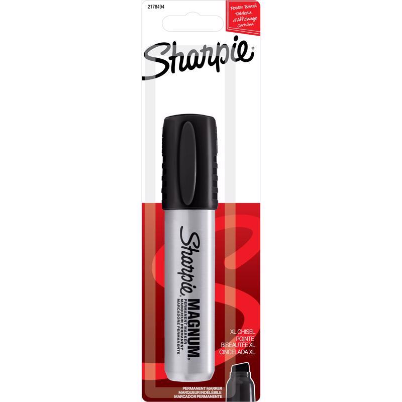 SHARPIE进口代理批发 Sharpie Magnum 黑色凿尖永久记号笔 1 件装