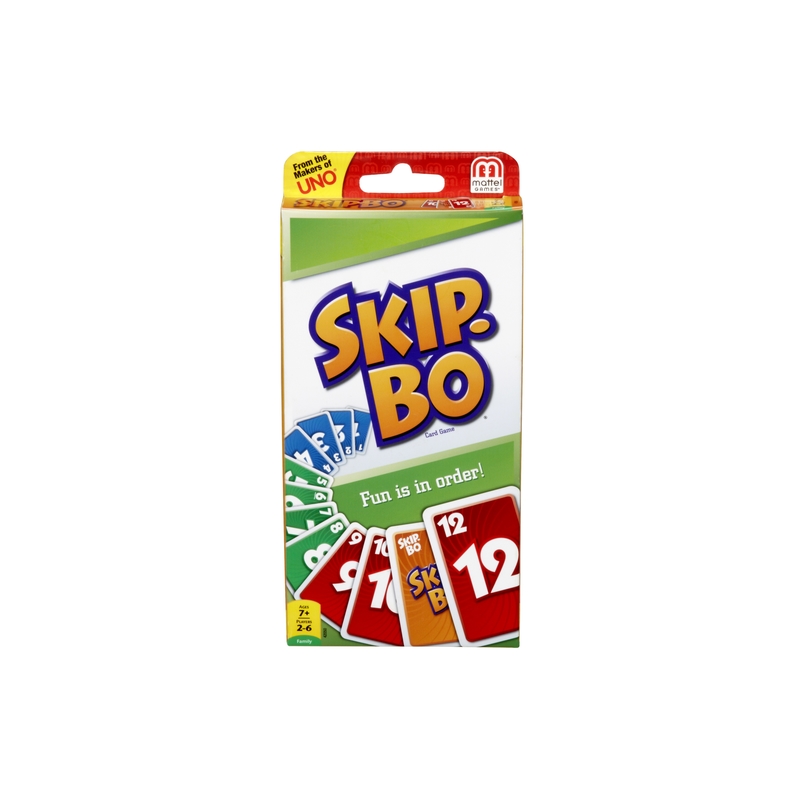 MATTEL进口代理批发 Mattel Skip-Bo 纸牌游戏纸板多彩 162 件