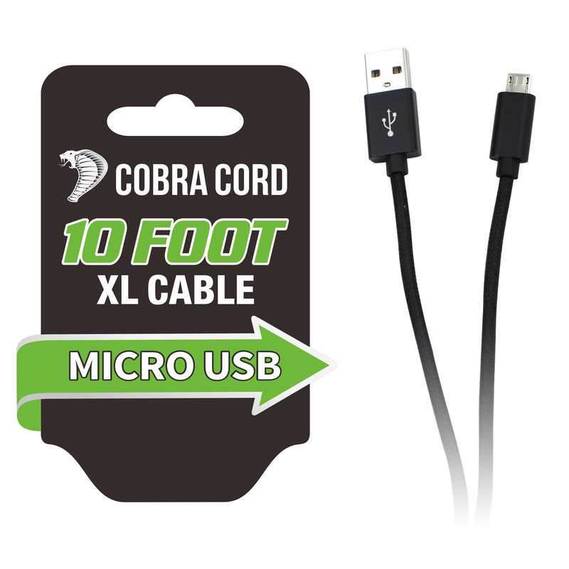 DIAMOND VISIONS进口代理批发 Diamond Visions Cobra Cord USB 转闪电转微型充电和同步电缆 10 英尺黑色