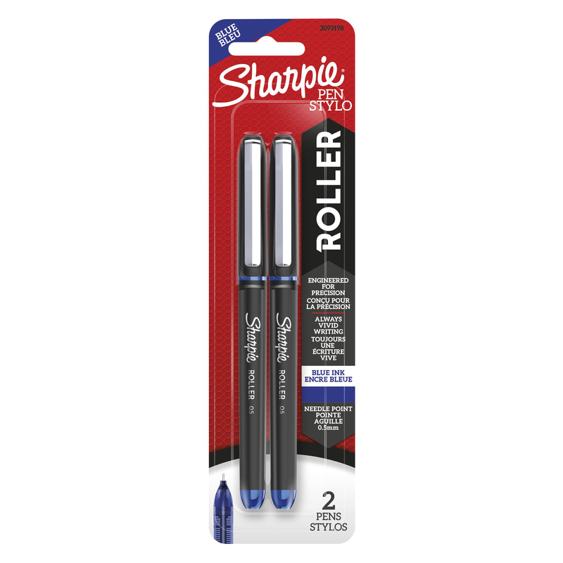 SHARPIE进口代理批发 Sharpie 蓝色可伸缩圆珠笔 2 支装