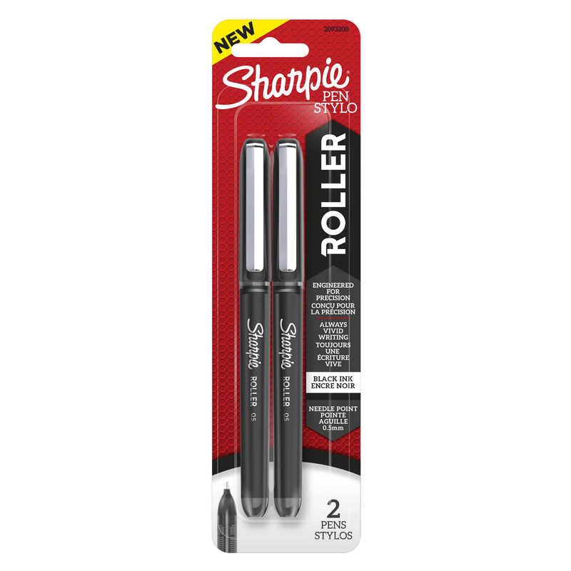 SHARPIE进口代理批发 Sharpie 黑色伸缩圆珠笔 2 支装