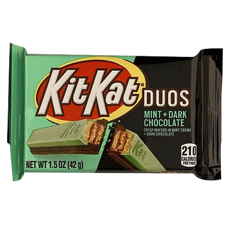 KIT KAT进口代理批发 Kit Kat DUOS 黑巧克力/薄荷糖棒 1.5 盎司