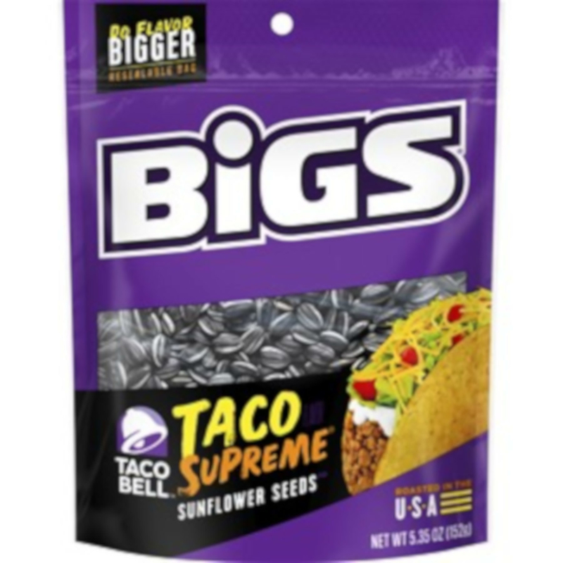 BIGS进口代理批发 BIGS Taco Bell Taco Supreme 葵花籽 5.35 盎司袋装