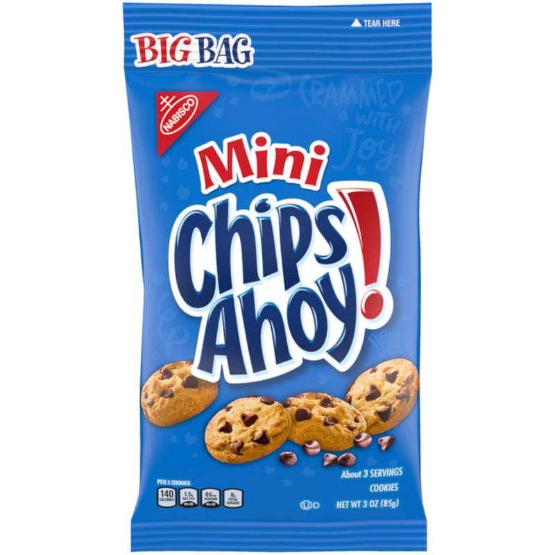 CHIPS AHOY!进口代理批发 薯条 嘿！迷你巧克力饼干 3 盎司袋装