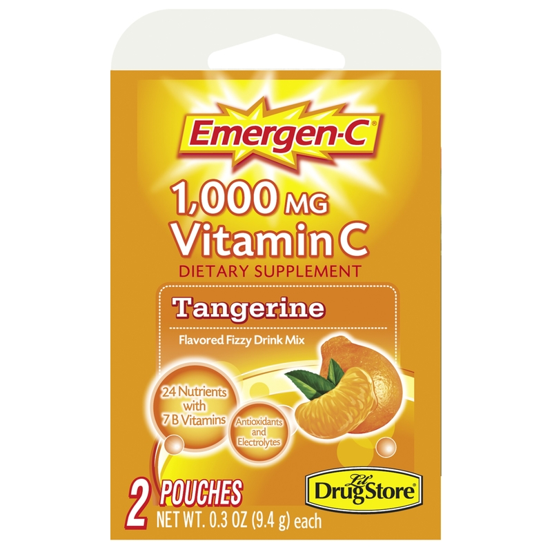 EMERGEN-C进口代理批发 Emergen-C 橙子膳食补充剂 0.3 盎司 2 包