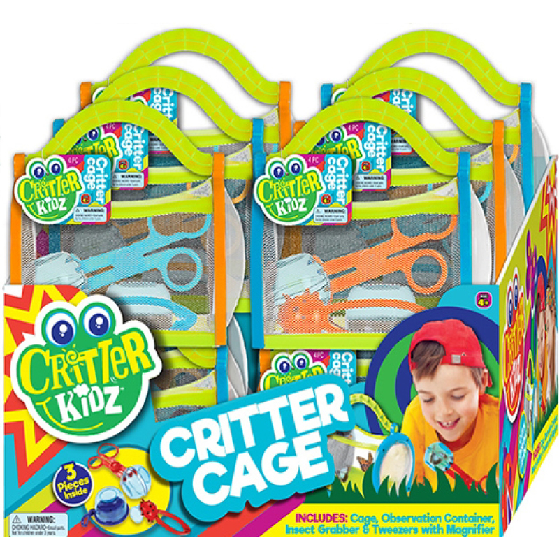 JA-RU进口代理批发 Ja-Ru Critter Kidz 小动物笼塑料什锦 4 件装