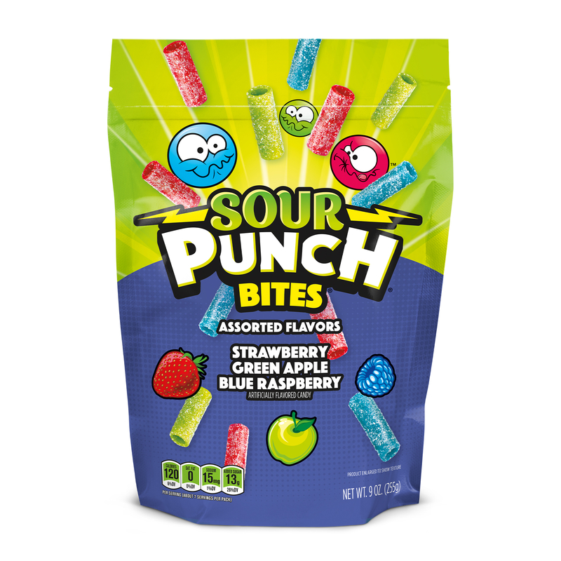 SOUR PUNCH进口代理批发 Sour Punch Bites 什锦糖果 9 盎司