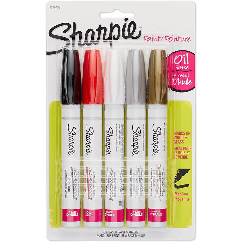 SHARPIE进口代理批发 Sharpie 什锦中号笔尖油漆笔 5 支装