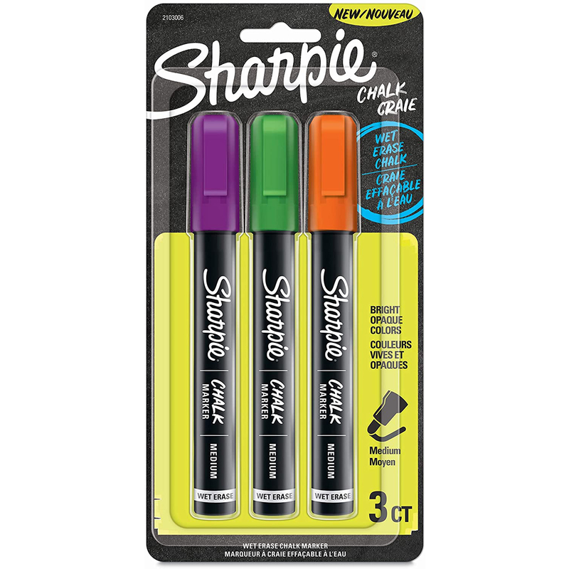 SHARPIE进口代理批发 Sharpie 什锦中号粉笔 3 支装