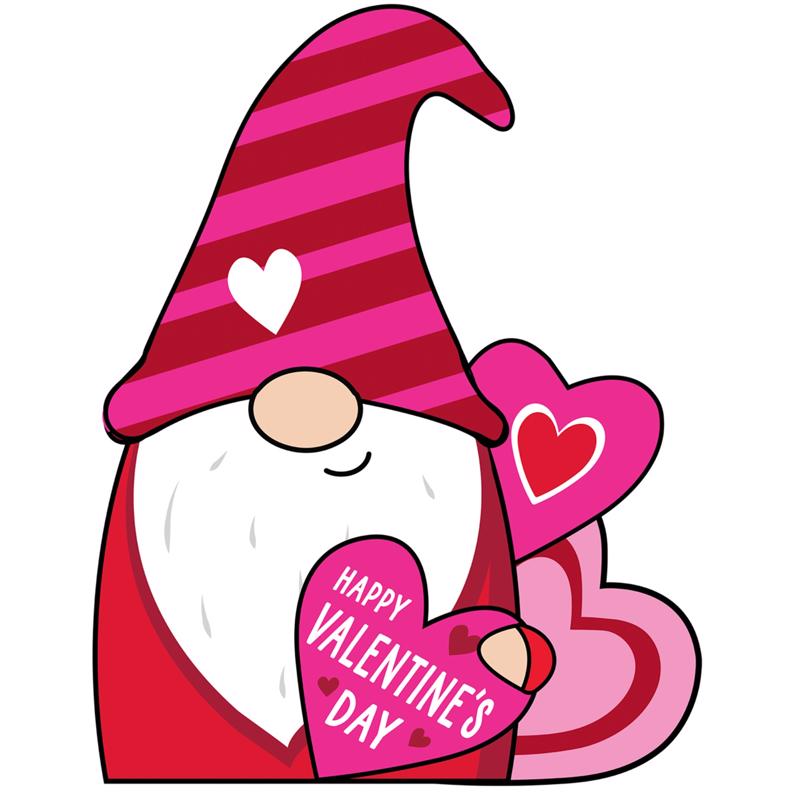 IG Design Valentine's Day Shimmer Gnome Decoration 16.93