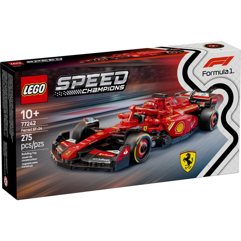 LEGO Speed Champions Ferrari SF-24 F1 Race Car Building Set Multi 275 pc