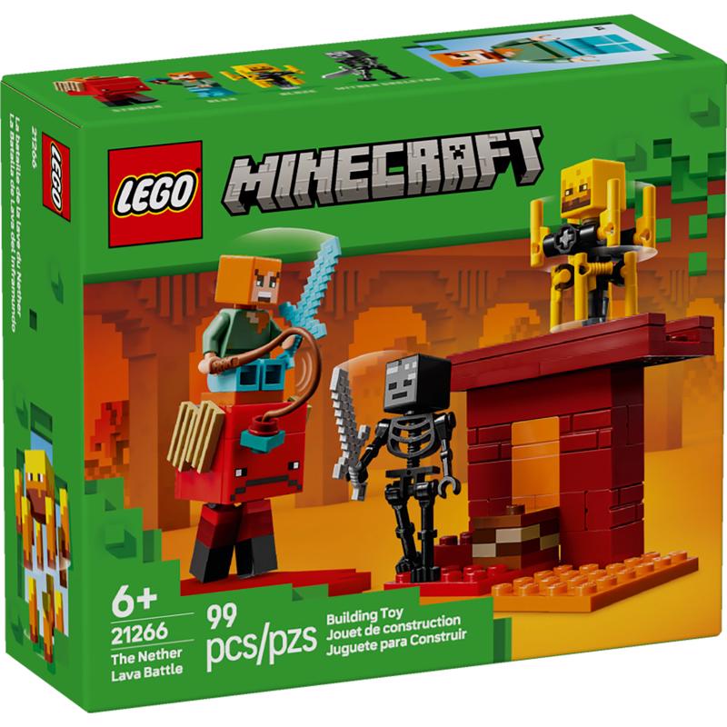 LEGO Minecraft The Nether Lava Battle Building Toy Multi 99 pc