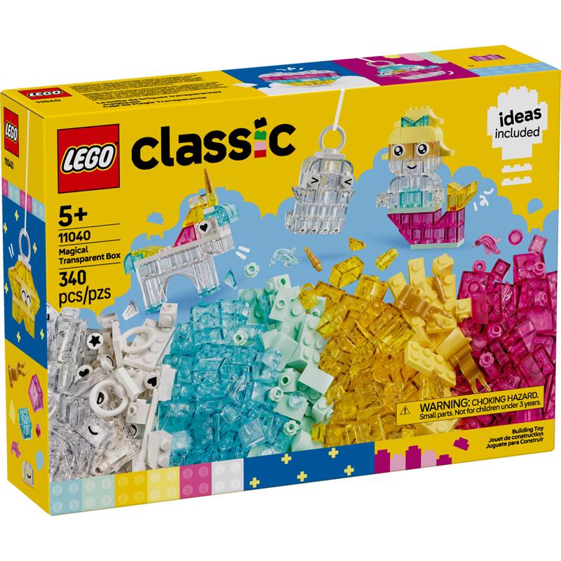 LEGO Classic Magical Transparent Box Building Toy Multi 340 pc
