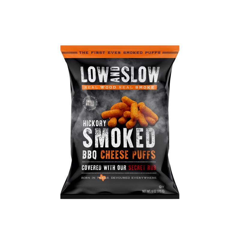 Low and Slow Hickory Smoked BBQ Cheese Puffs 6 oz Bagged