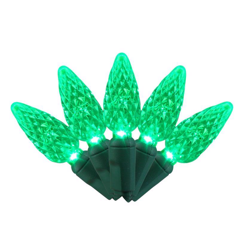 Celebrations LED C6 Green 5 ct Replacement Christmas Light Bulbs