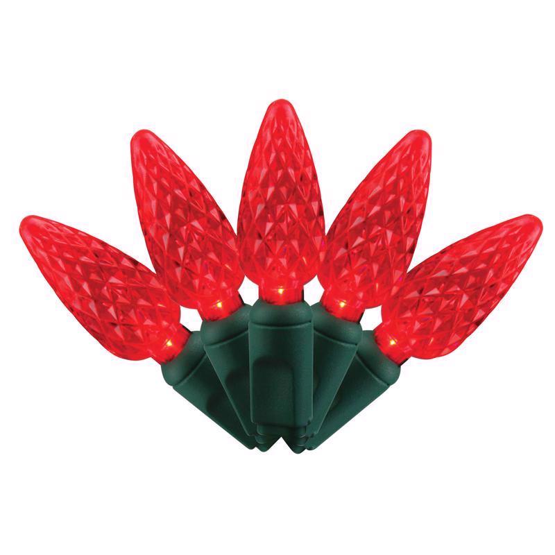 Celebrations LED C6 Red 5 ct Replacement Christmas Light Bulbs