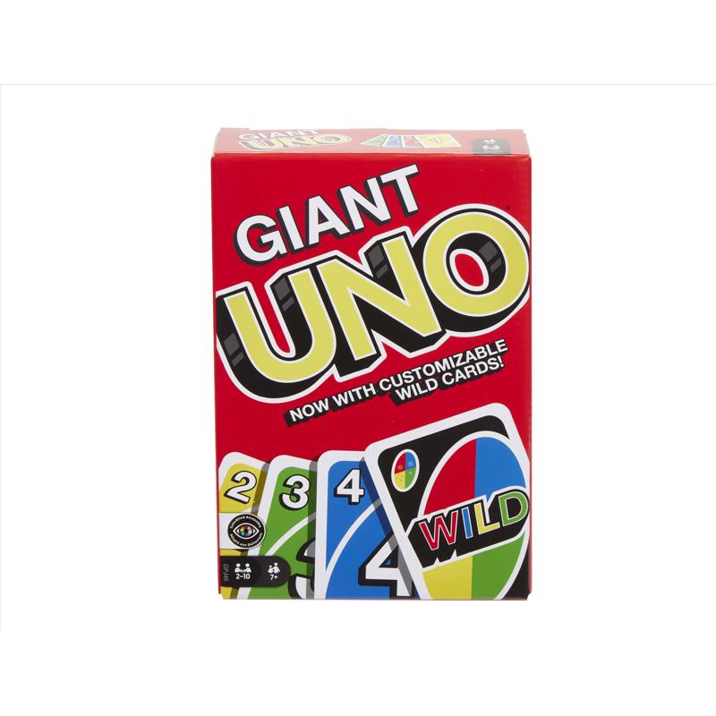 Mattel Giant Uno Card Game Multicolored 108 pc