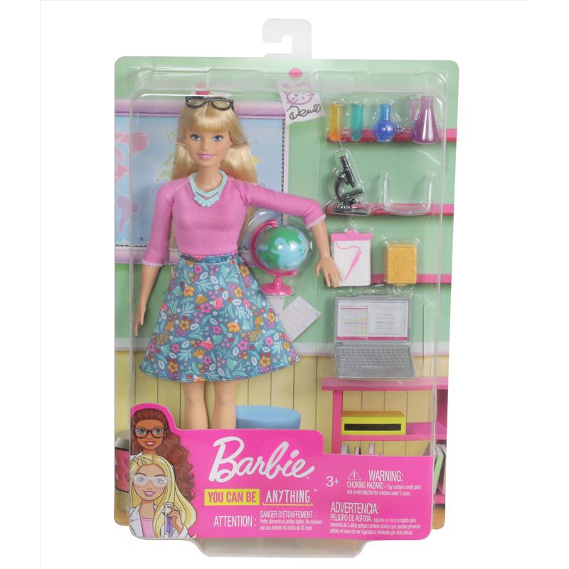 Barbie Teacher Doll Playset - Blonde Hair, Career Outfit, Model Gjc23