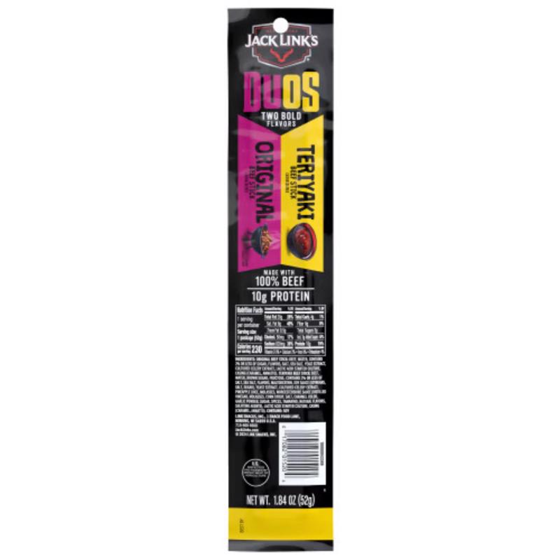 Jack Link's Duo's Original/Teriyaki Beef Stick 1.84 oz Packet