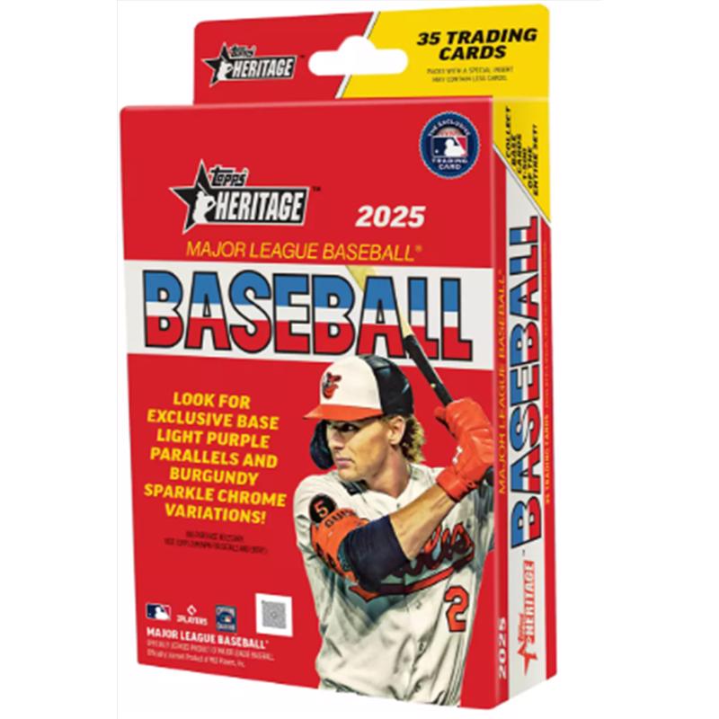 Topps Heritage MLB 2025 Baseball Hanger Box Trading Cards Multicolored